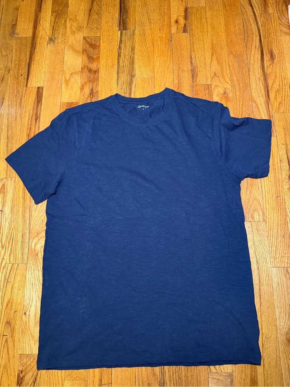 Quince Navy Short-Sleeve Crew Neck T-Shirt